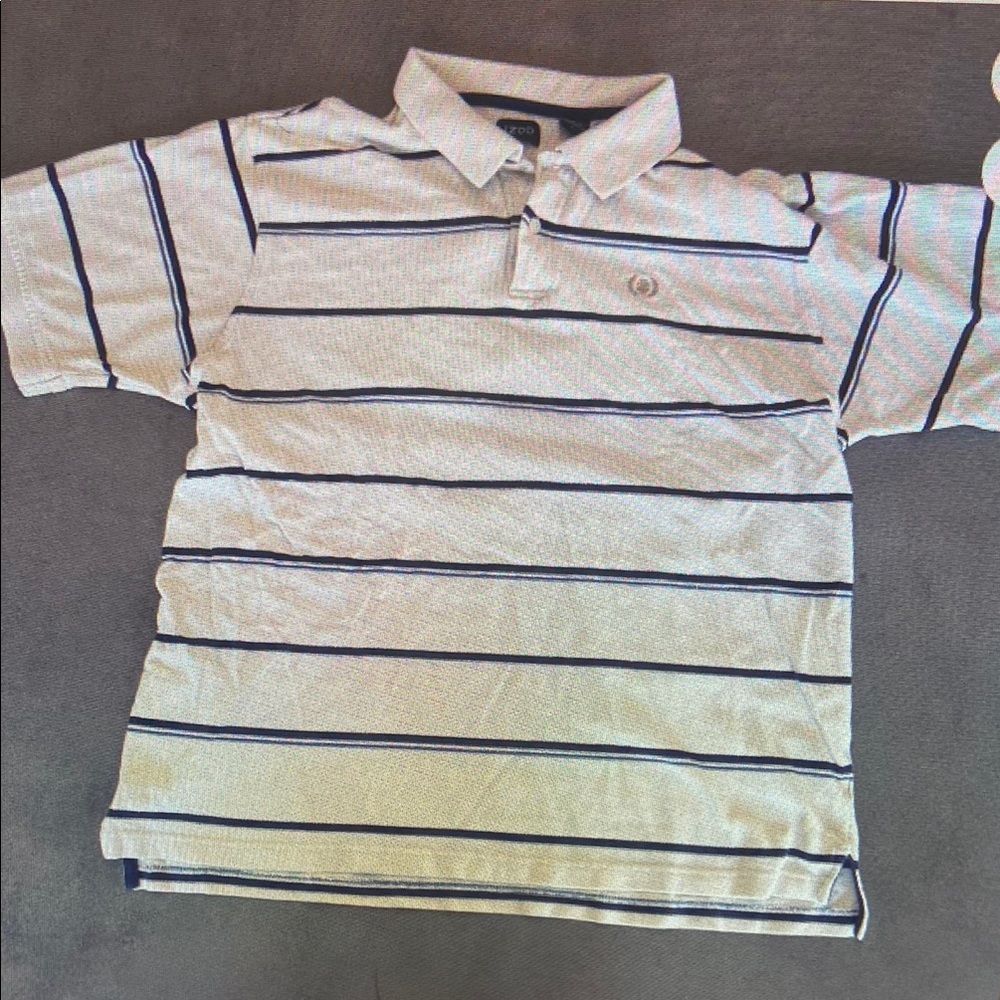 Classic Navy Striped Kids Polo Shirt